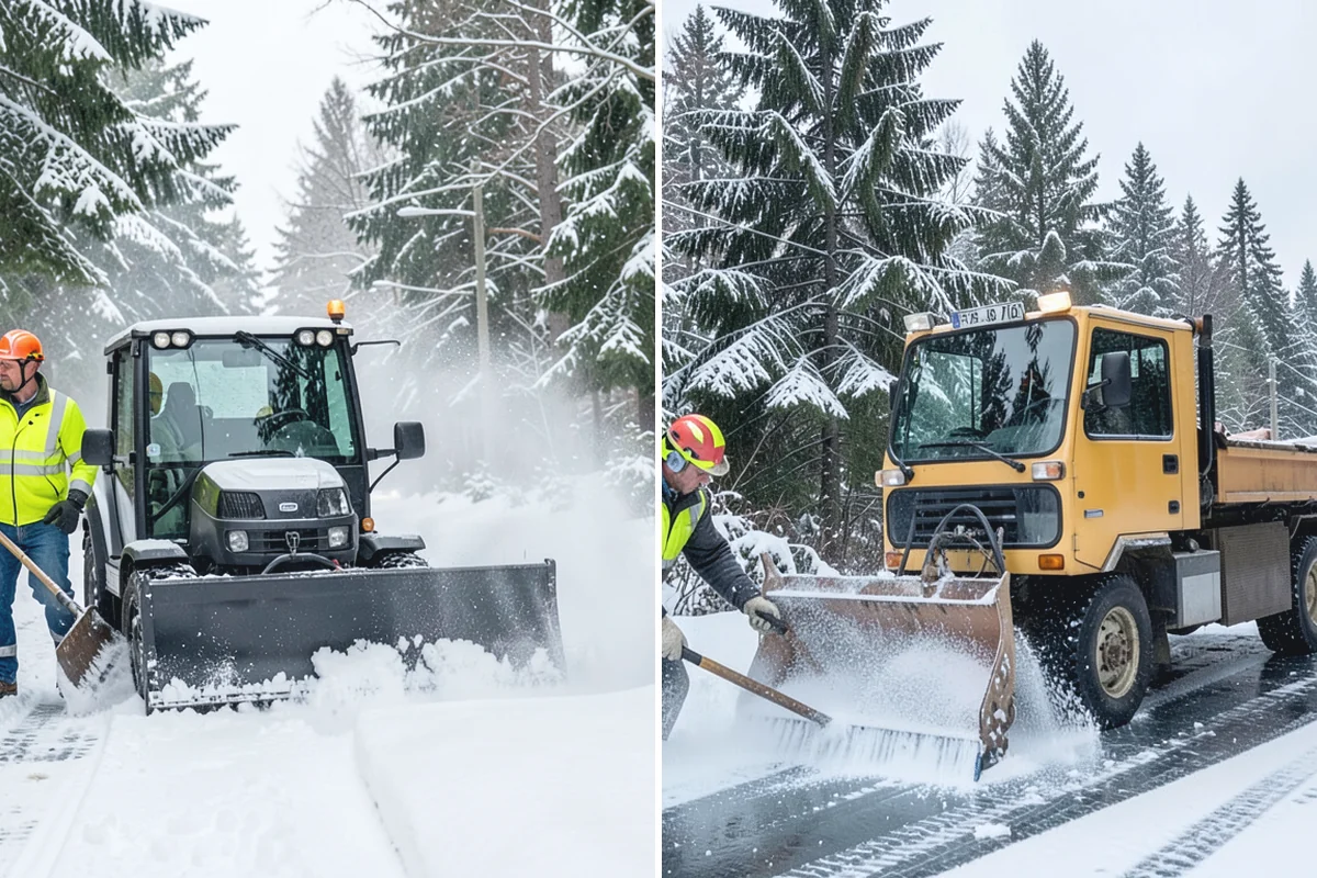 Stairs Snow Removal in Hamilton, Skagit County, WA - Clear each tread and riser down to the surface by hand