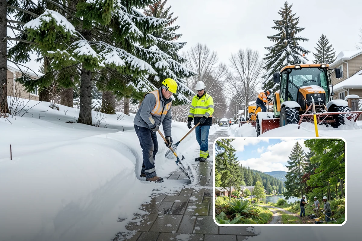 Stairs Snow Removal in Lake Forest Park, King County, WA - Eliminates packed ice hidden in tread corners and nosings