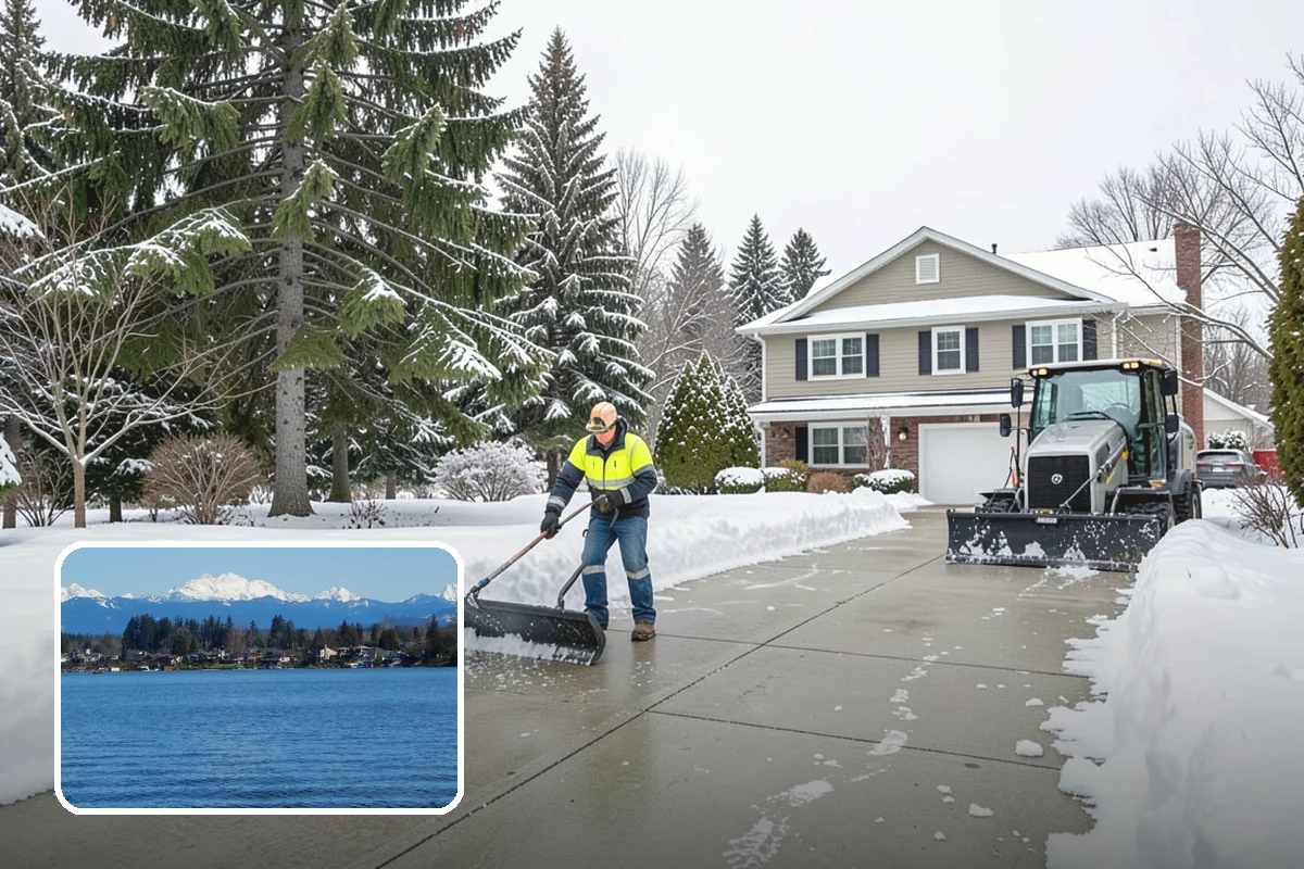 Stairs Snow Removal in Lake Stevens, Snohomish County, WA - Eliminates packed ice hidden in tread corners and nosings
