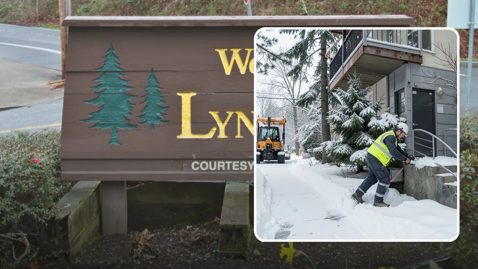 Stairs Snow Removal in Lynnwood, Snohomish County, WA - Step-by-step clearing of exterior stairs where compacted snow and hidden ice create the highest slip risk on any property.