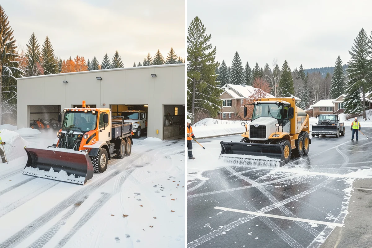 Stairs Snow Removal in Lynnwood, Snohomish County, WA - Clear each tread and riser down to the surface by hand