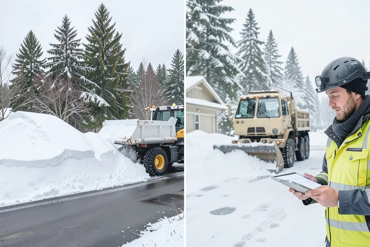 Stairs Snow Removal in Medina, King County, WA - Clear each tread and riser down to the surface by hand