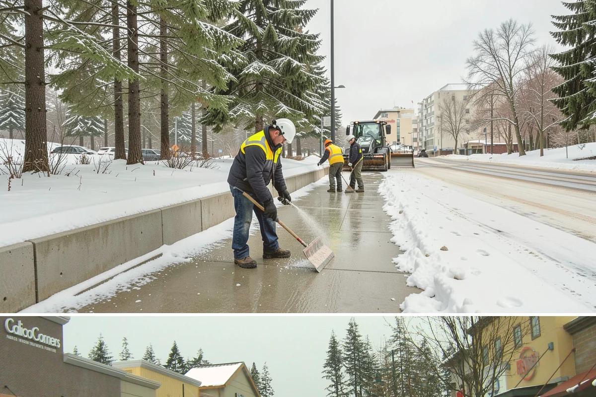 Stairs Snow Removal in Mill Creek, Snohomish County, WA - Prioritize stair clearing at the leading edge of any snow or freezing-rain event, typically December through February in the...