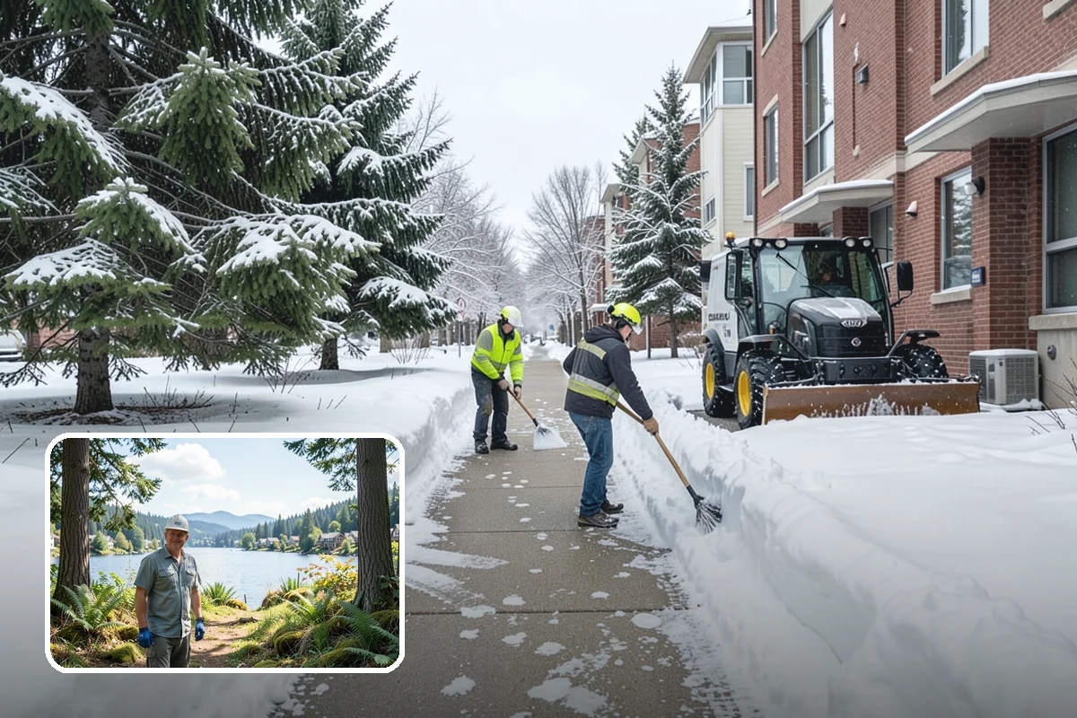 Stairs Snow Removal in Milton, King County, WA - Eliminates packed ice hidden in tread corners and nosings