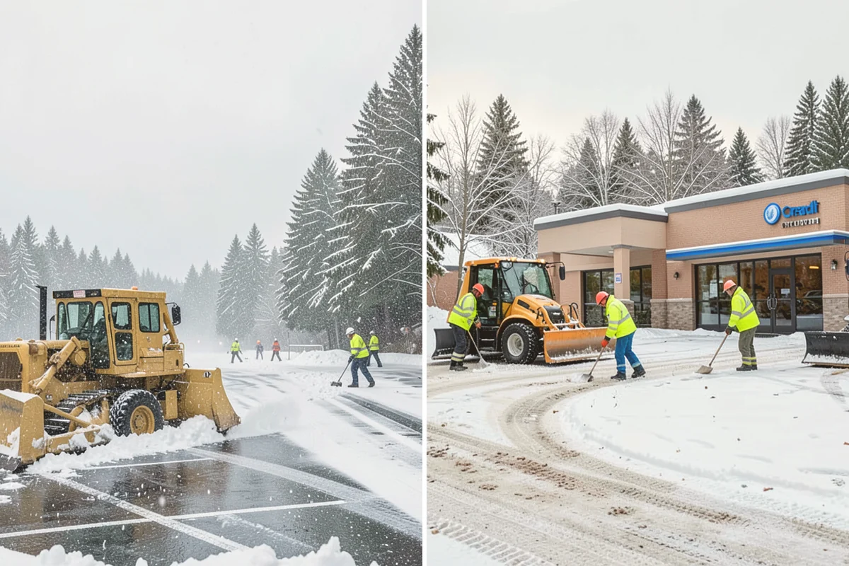 Stairs Snow Removal in Mount Vernon, Skagit County, WA - Clear each tread and riser down to the surface by hand