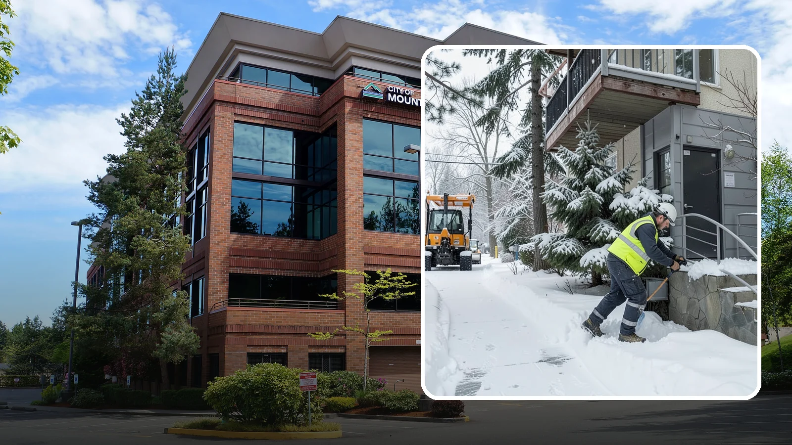 Stairs Snow Removal in Mountlake Terrace, Snohomish County, WA - Step-by-step clearing of exterior stairs where compacted snow and hidden ice create the highest slip risk on any property.