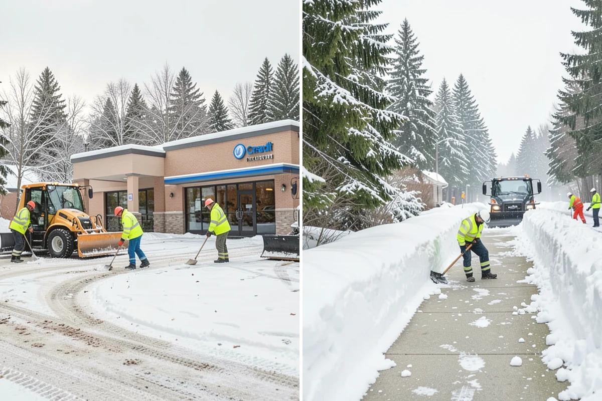 Stairs Snow Removal in Mountlake Terrace, Snohomish County, WA - Clear each tread and riser down to the surface by hand