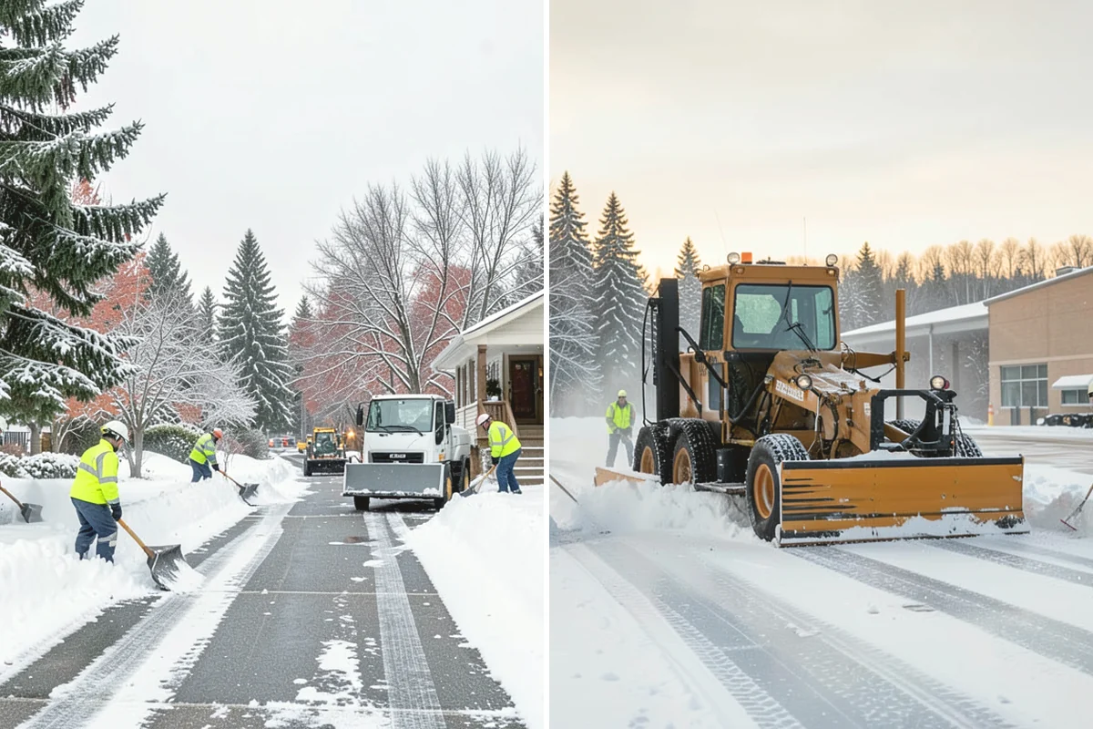 Stairs Snow Removal in Oak Harbor, Island County, WA - Clear each tread and riser down to the surface by hand