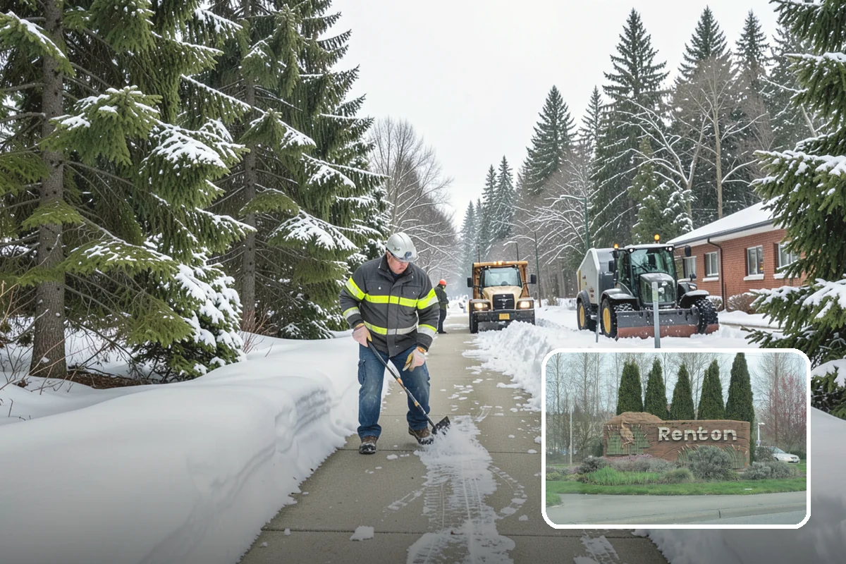 Stairs Snow Removal in Renton, King County, WA - Eliminates packed ice hidden in tread corners and nosings