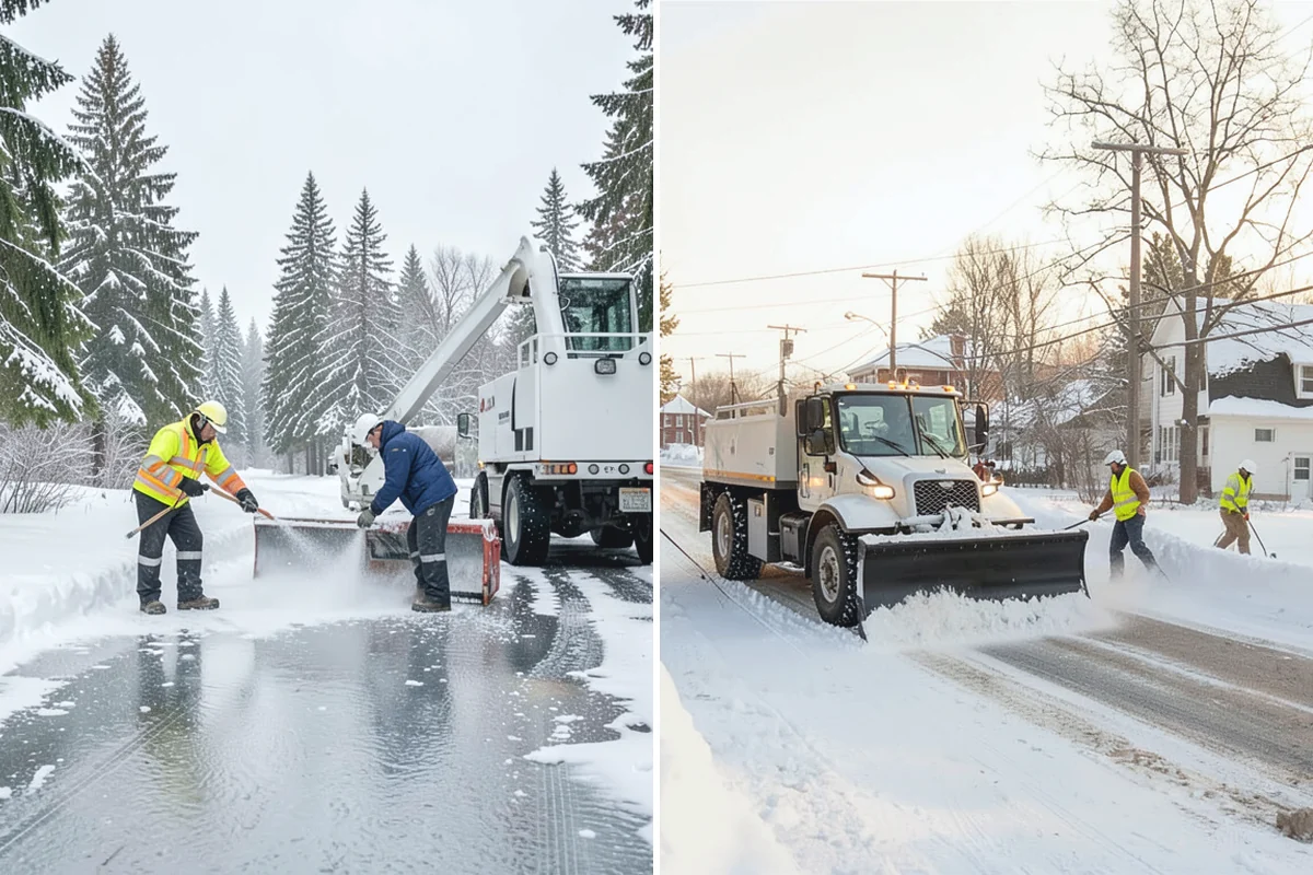 Stairs Snow Removal in Renton, King County, WA - Clear each tread and riser down to the surface by hand