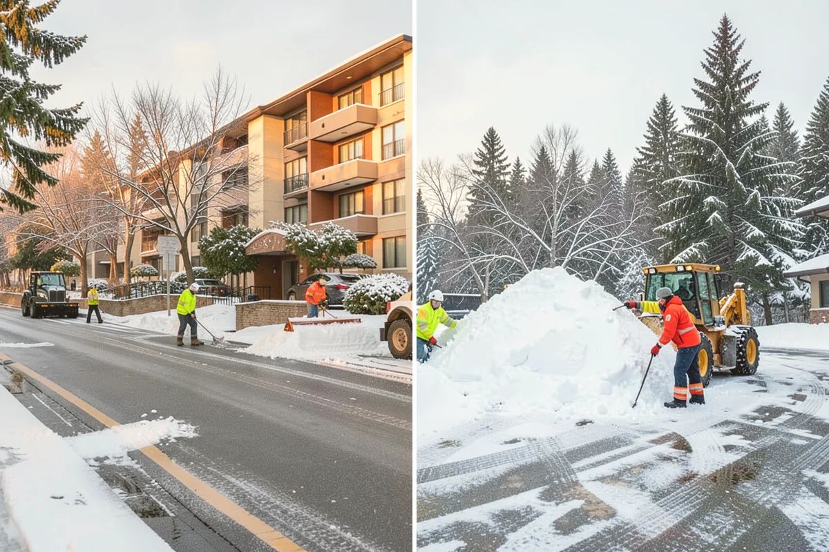 Stairs Snow Removal in Sammamish, King County, WA - Clear each tread and riser down to the surface by hand
