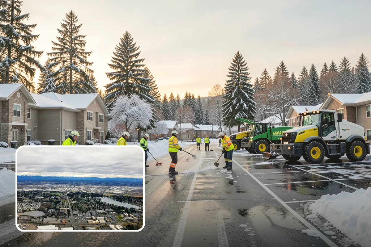 Stairs Snow Removal in SeaTac, King County, WA - Eliminates packed ice hidden in tread corners and nosings