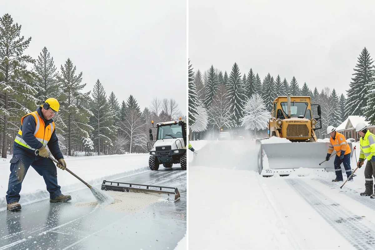 Stairs Snow Removal in Snohomish, Snohomish County, WA - Clear each tread and riser down to the surface by hand