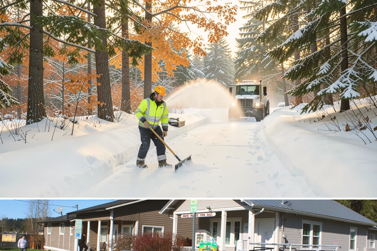 Stairs Snow Removal in South Prairie, Pierce County, WA - Prioritize stair clearing at the leading edge of any snow or freezing-rain event, typically December through February in the...
