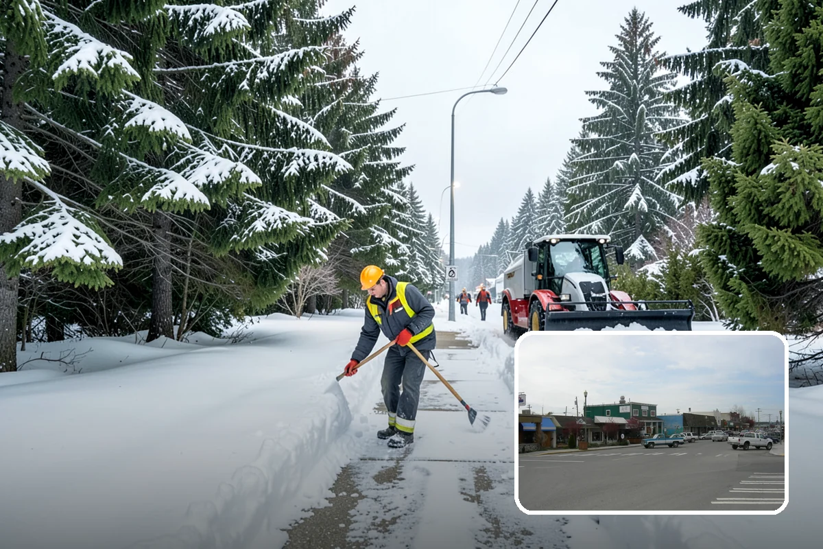 Stairs Snow Removal in Stanwood, Snohomish County, WA - Eliminates packed ice hidden in tread corners and nosings