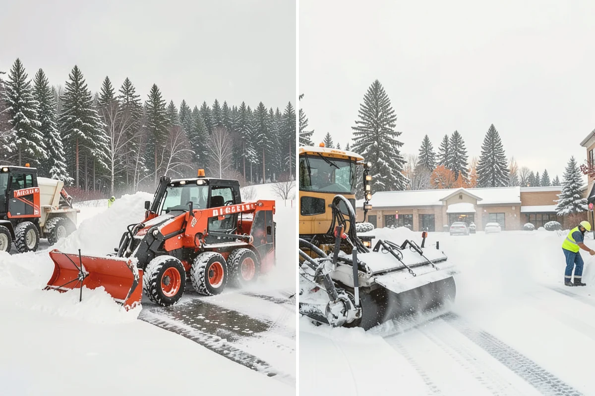 Stairs Snow Removal in Stanwood, Snohomish County, WA - Clear each tread and riser down to the surface by hand