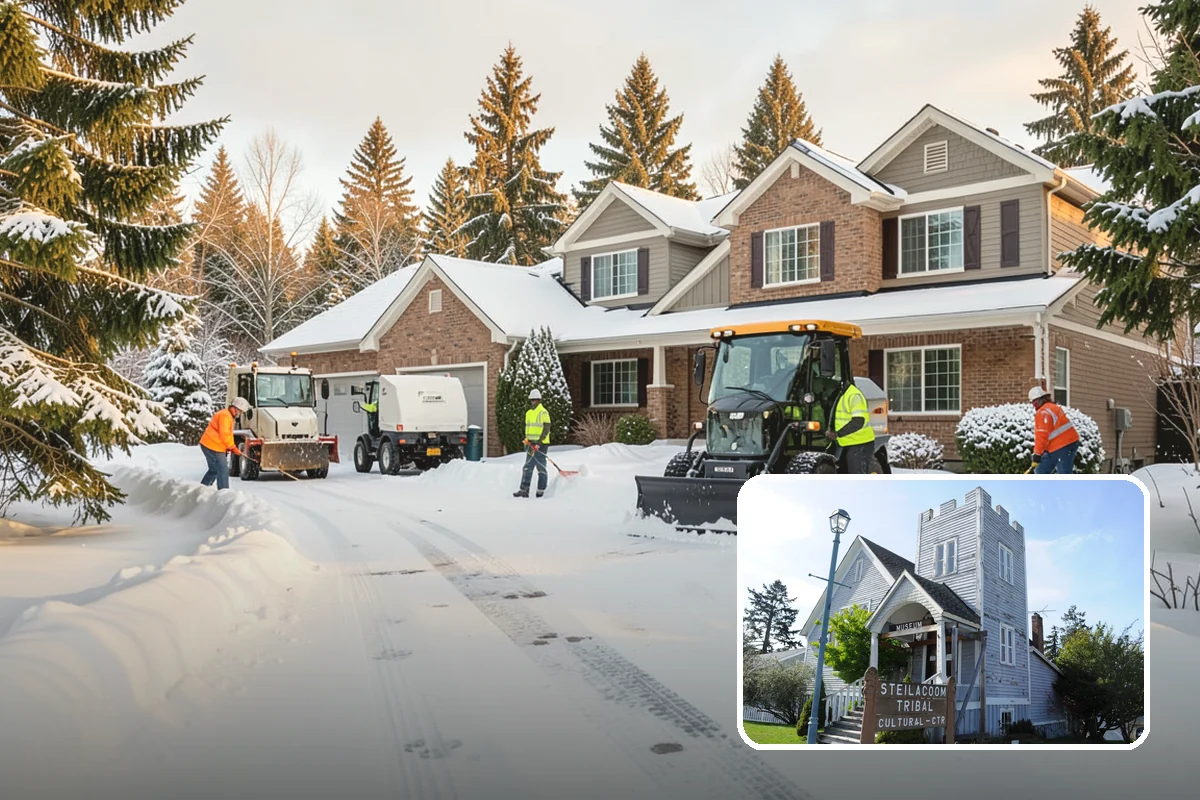 Stairs Snow Removal in Steilacoom, Pierce County, WA - Eliminates packed ice hidden in tread corners and nosings