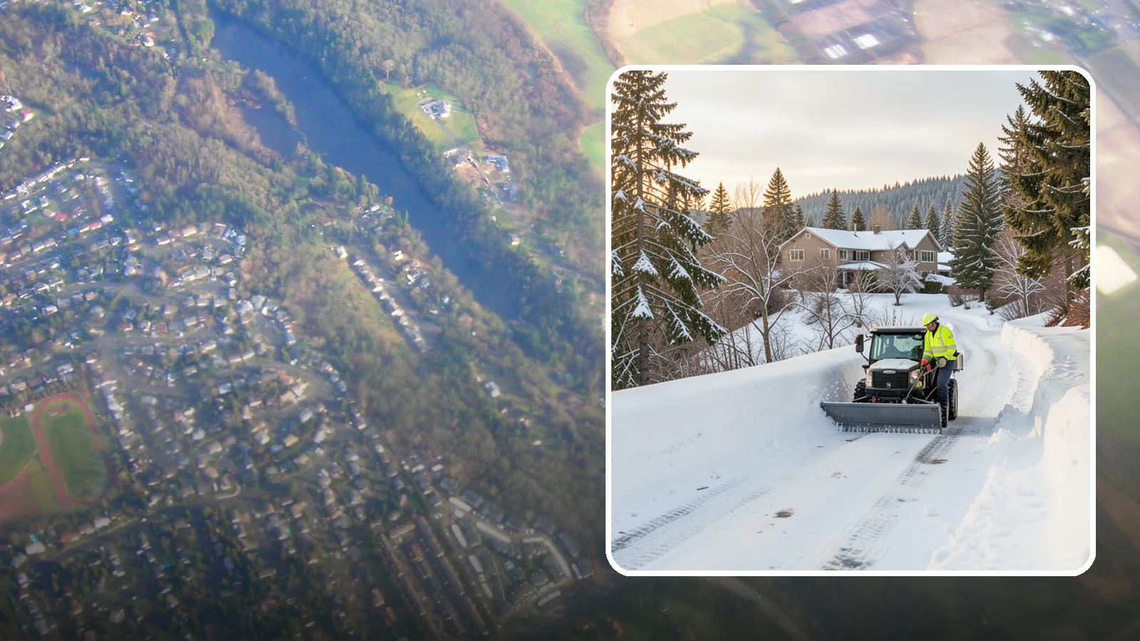 Steep Driveway Snow Removal in Algona, King County, WA - We safely clear and treat steep driveways on the hillside lots that define so much of Western Washington's terrain.