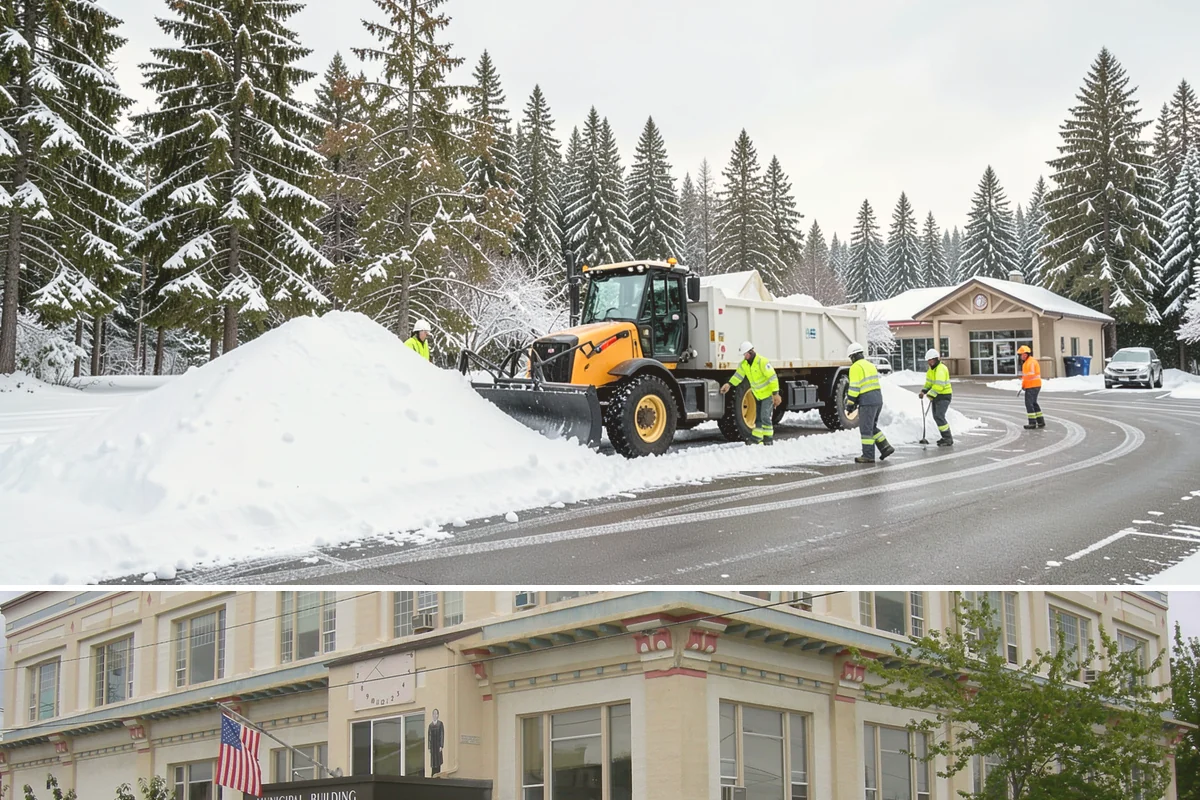 Steep Driveway Snow Removal in Anacortes, Skagit County, WA - Steep drives need clearing and traction treatment with every snowfall and especially during the refreeze that follows each thaw.