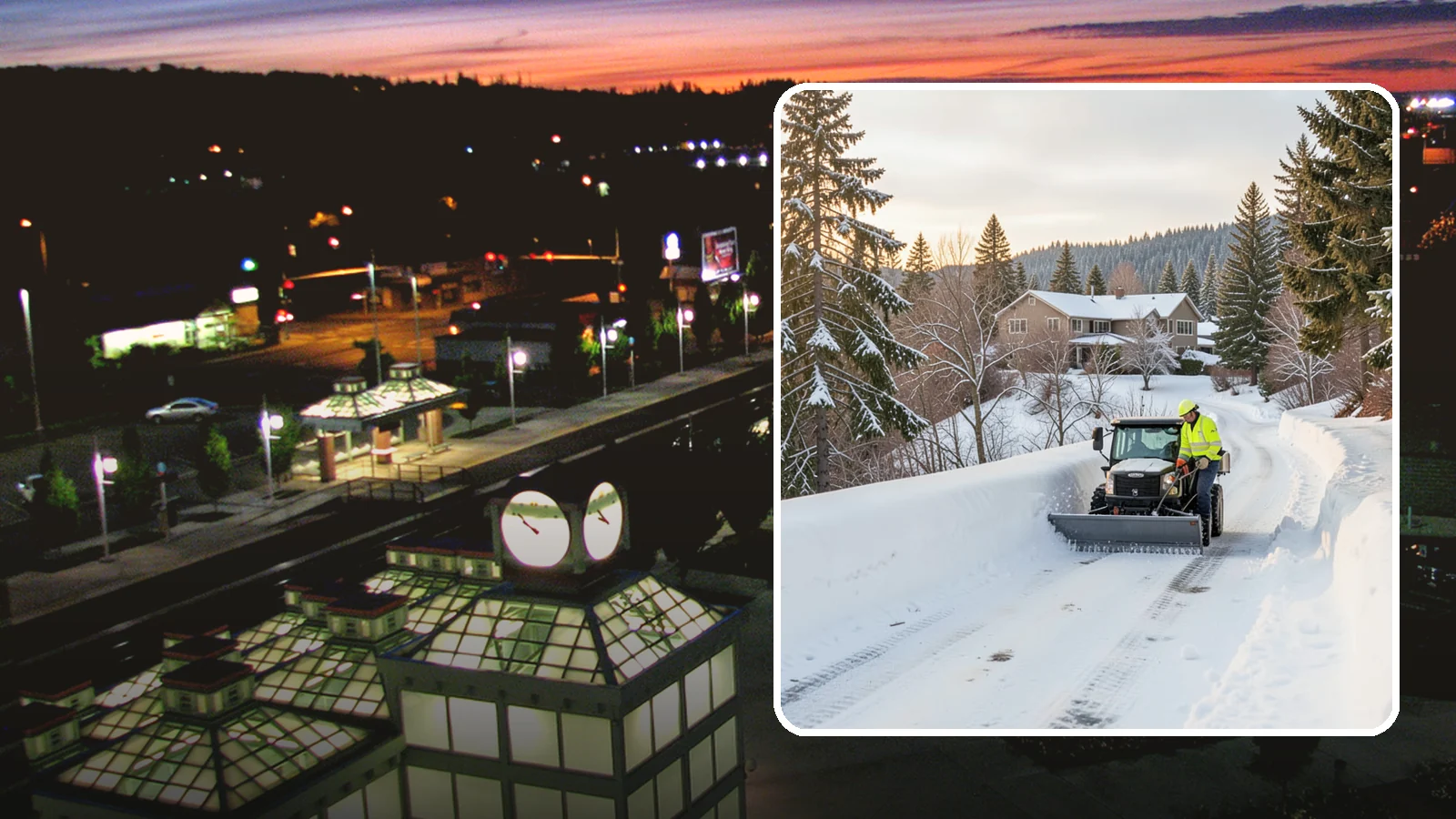 Steep Driveway Snow Removal in Auburn, King County, WA - We safely clear and treat steep driveways on the hillside lots that define so much of Western Washington's terrain.