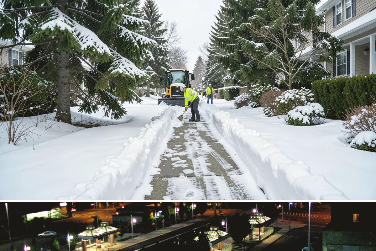 Steep Driveway Snow Removal in Auburn, King County, WA - Steep drives need clearing and traction treatment with every snowfall and especially during the refreeze that follows each thaw.