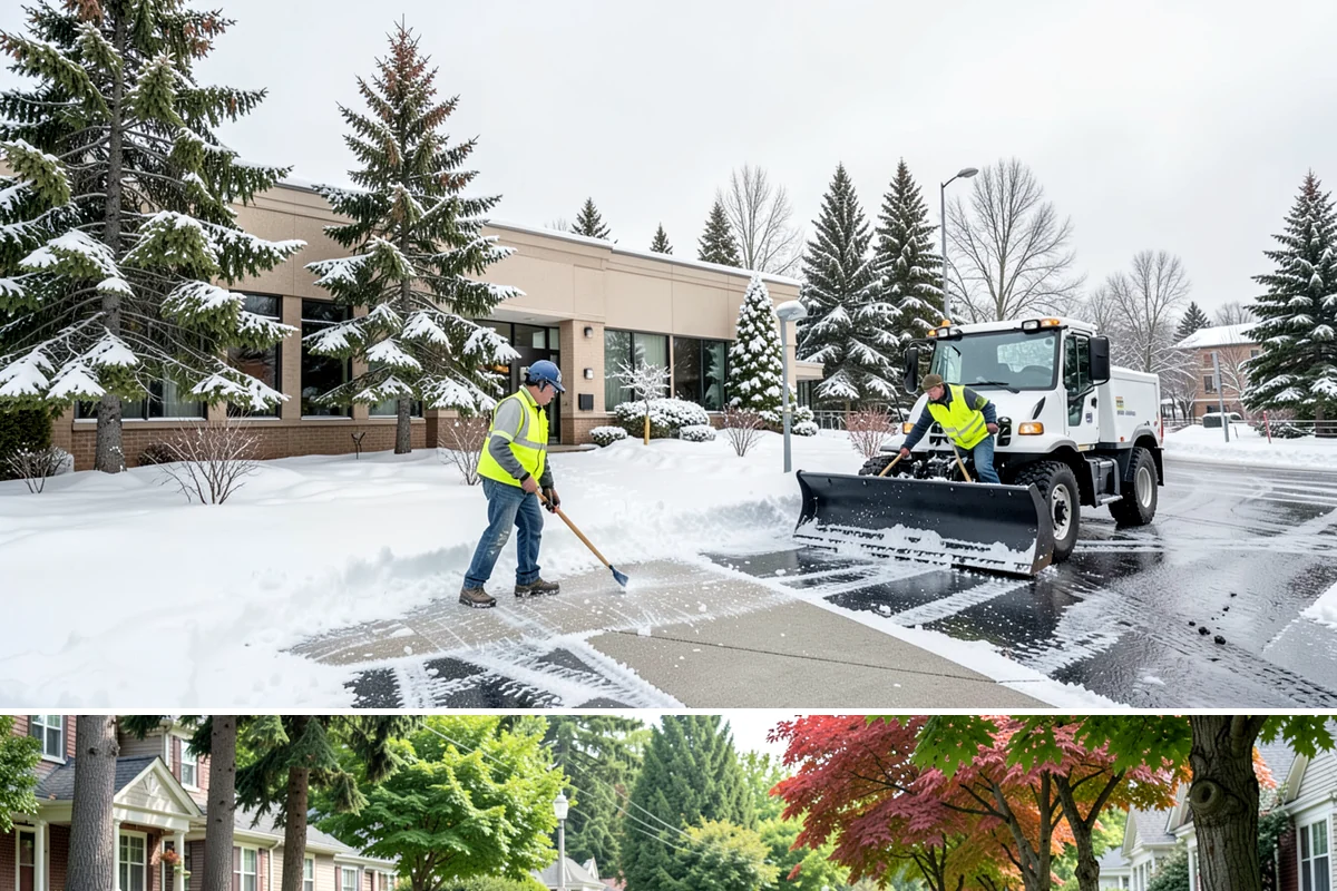 Steep Driveway Snow Removal in Beaux Arts Village, King County, WA - Steep drives need clearing and traction treatment with every snowfall and especially during the refreeze that follows each thaw.