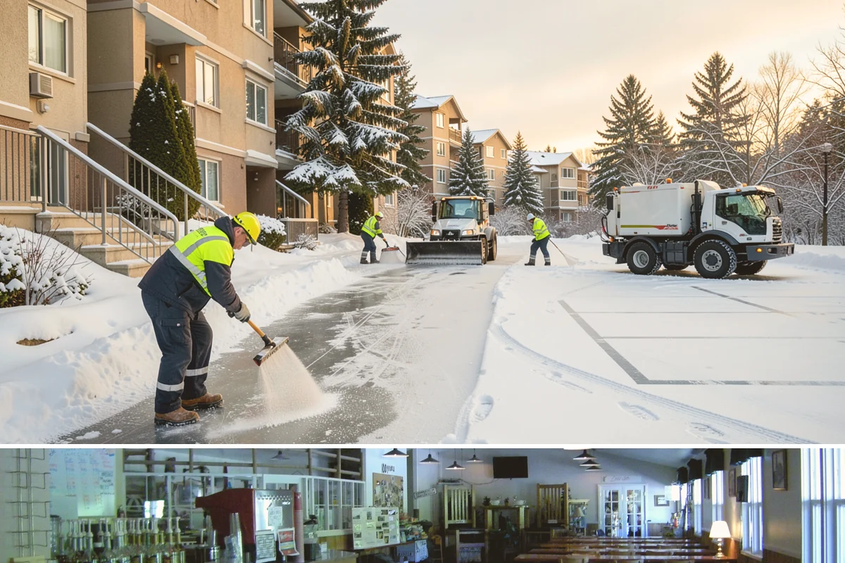 Steep Driveway Snow Removal in Black Diamond, King County, WA - Steep drives need clearing and traction treatment with every snowfall and especially during the refreeze that follows each thaw.