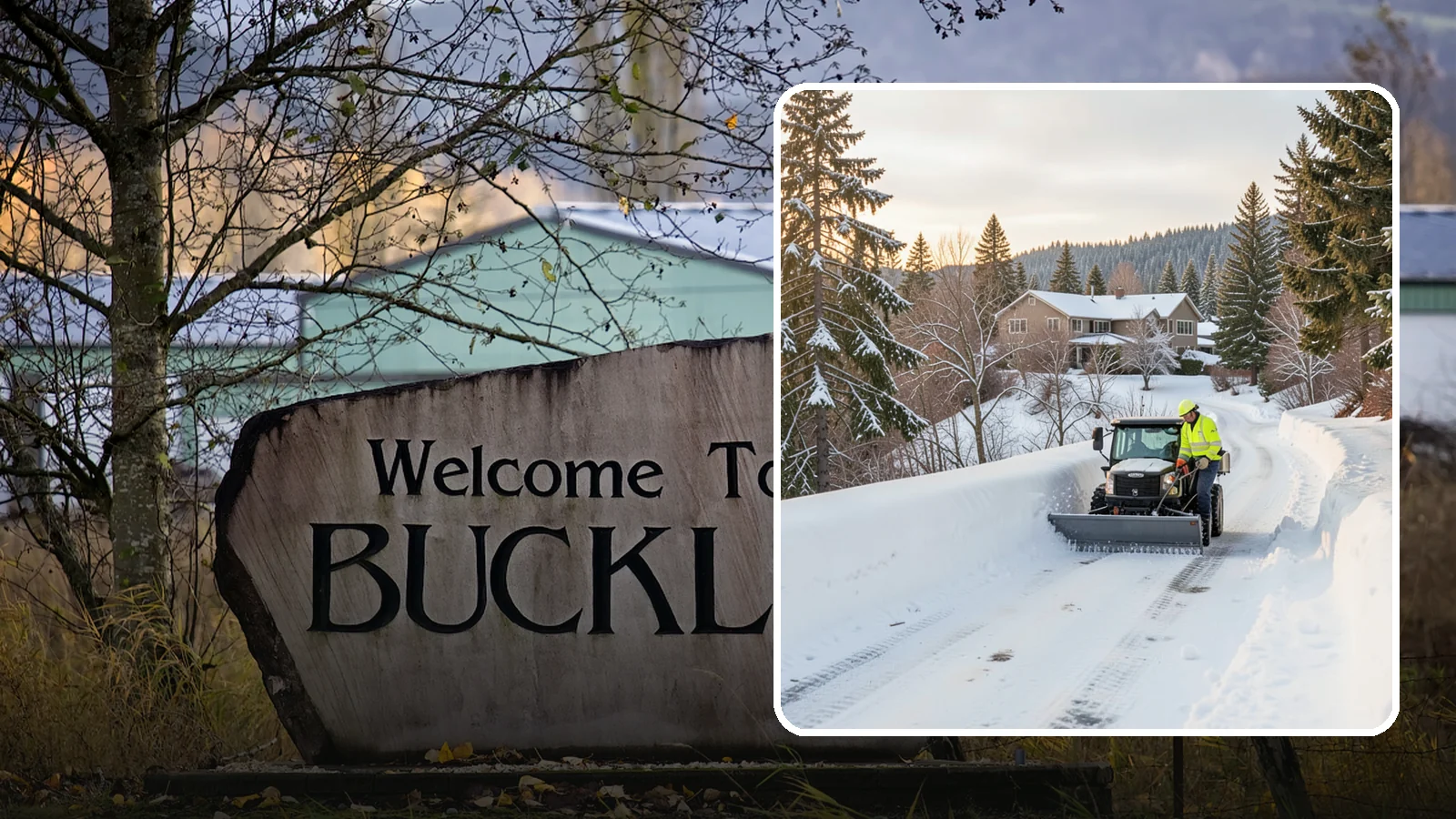 Steep Driveway Snow Removal in Buckley, Pierce County, WA - We safely clear and treat steep driveways on the hillside lots that define so much of Western Washington's terrain.
