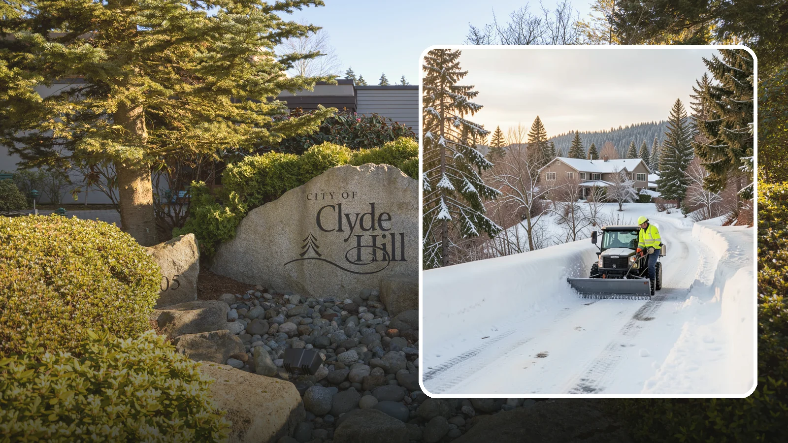 Steep Driveway Snow Removal in Clyde Hill, King County, WA - We safely clear and treat steep driveways on the hillside lots that define so much of Western Washington's terrain.
