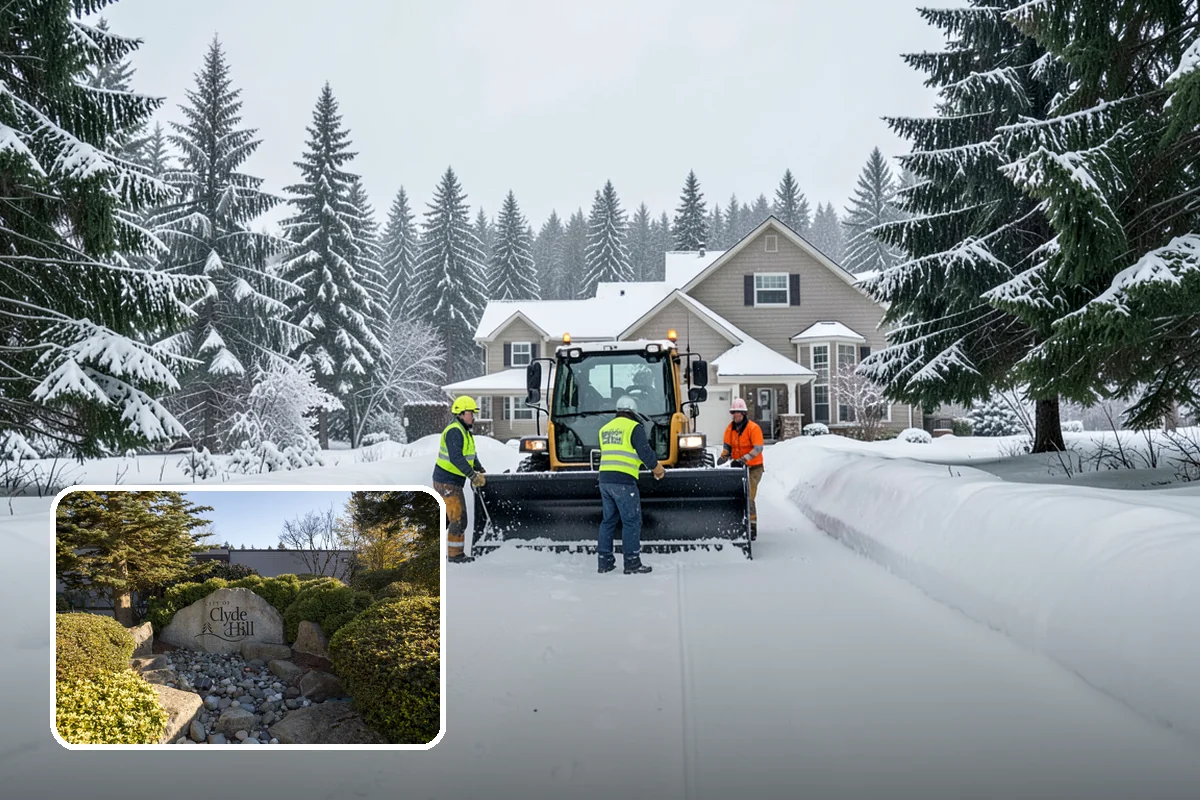 Steep Driveway Snow Removal in Clyde Hill, King County, WA - Handles grade safely with the right equipment and approach