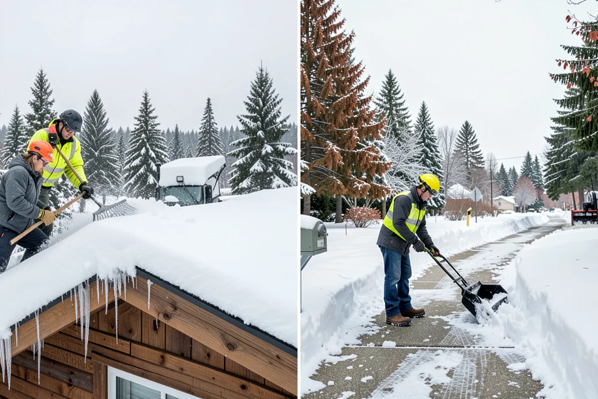 Steep Driveway Snow Removal in Concrete, Skagit County, WA - We assess the grade, surface, and runout at the base