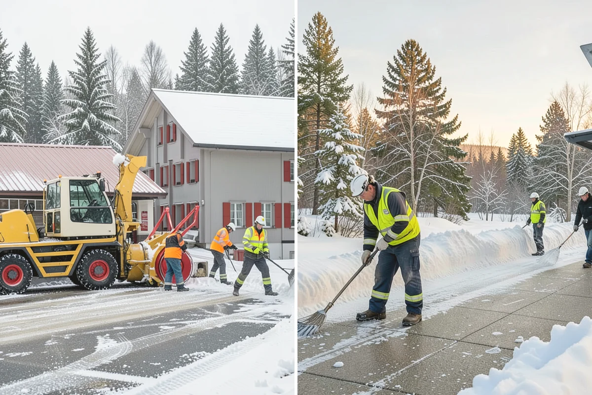 Steep Driveway Snow Removal in Covington, King County, WA - We assess the grade, surface, and runout at the base