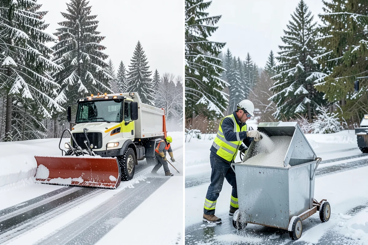 Steep Driveway Snow Removal in DuPont, Pierce County, WA - We assess the grade, surface, and runout at the base