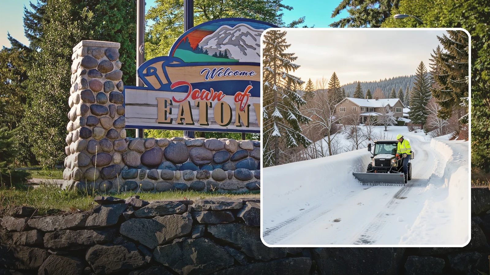 Steep Driveway Snow Removal in Eatonville, Pierce County, WA - We safely clear and treat steep driveways on the hillside lots that define so much of Western Washington's terrain.