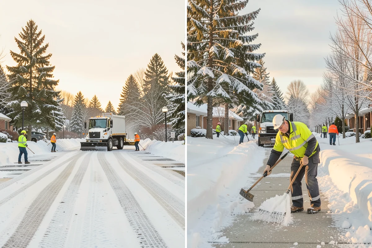 Steep Driveway Snow Removal in Edmonds, Snohomish County, WA - We assess the grade, surface, and runout at the base