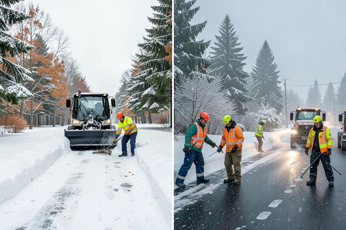 Steep Driveway Snow Removal in Enumclaw, King County, WA - We assess the grade, surface, and runout at the base
