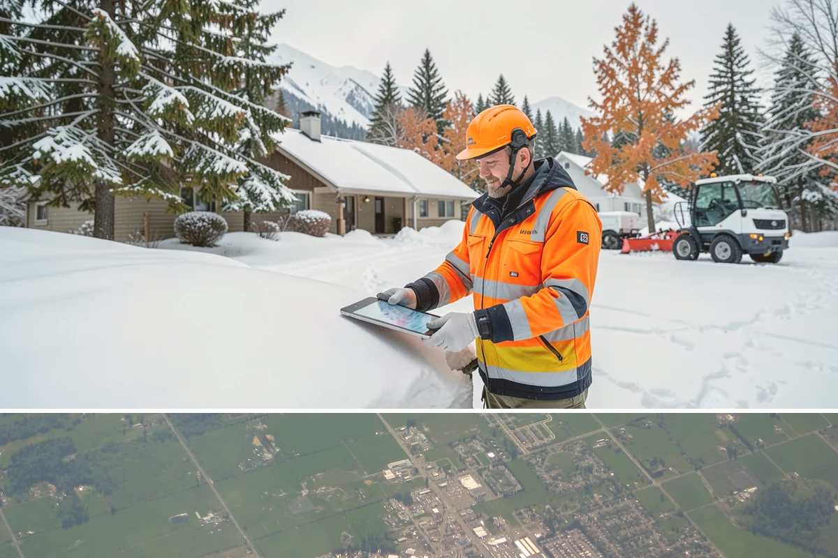 Steep Driveway Snow Removal in Enumclaw, King County, WA - Steep drives need clearing and traction treatment with every snowfall and especially during the refreeze that follows each thaw.