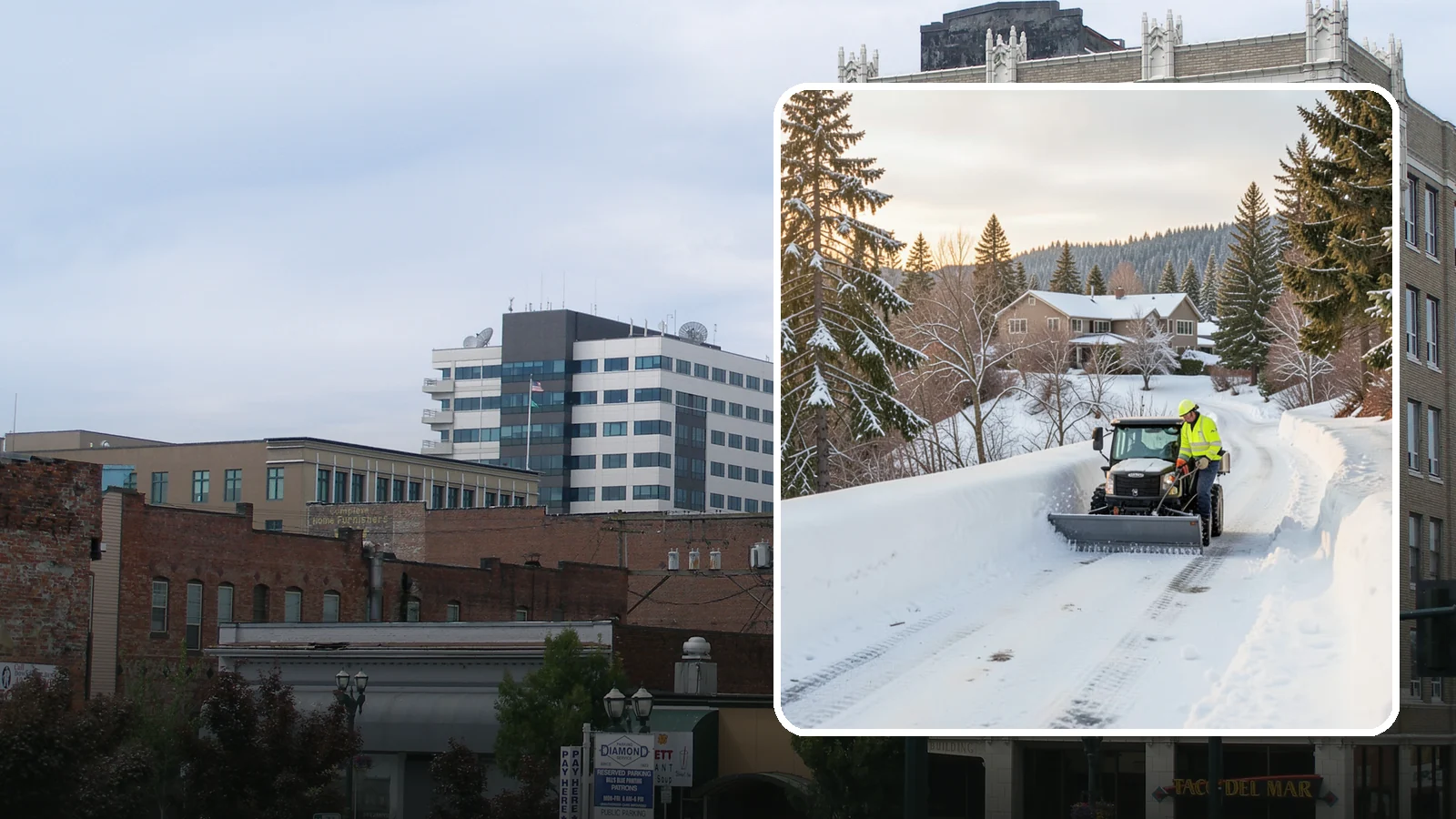 Steep Driveway Snow Removal in Everett, Snohomish County, WA - We safely clear and treat steep driveways on the hillside lots that define so much of Western Washington's terrain.