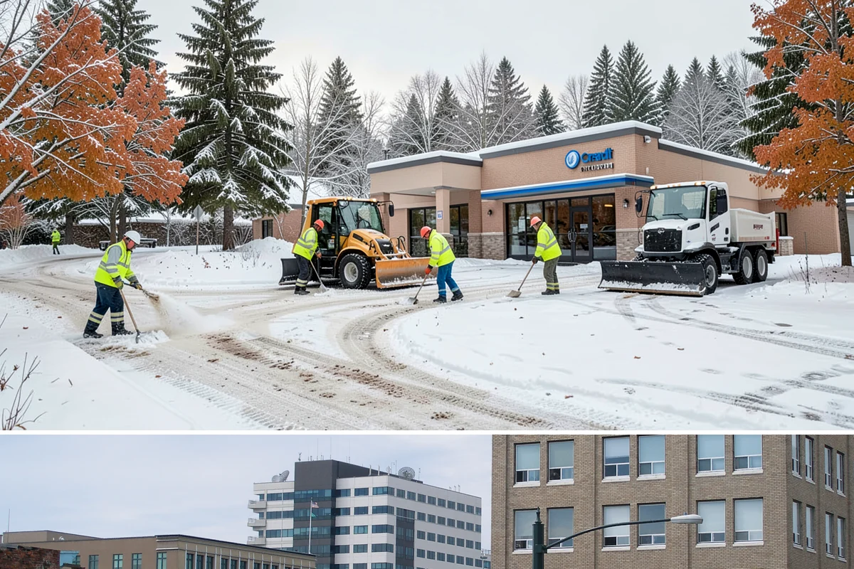 Steep Driveway Snow Removal in Everett, Snohomish County, WA - Steep drives need clearing and traction treatment with every snowfall and especially during the refreeze that follows each thaw.