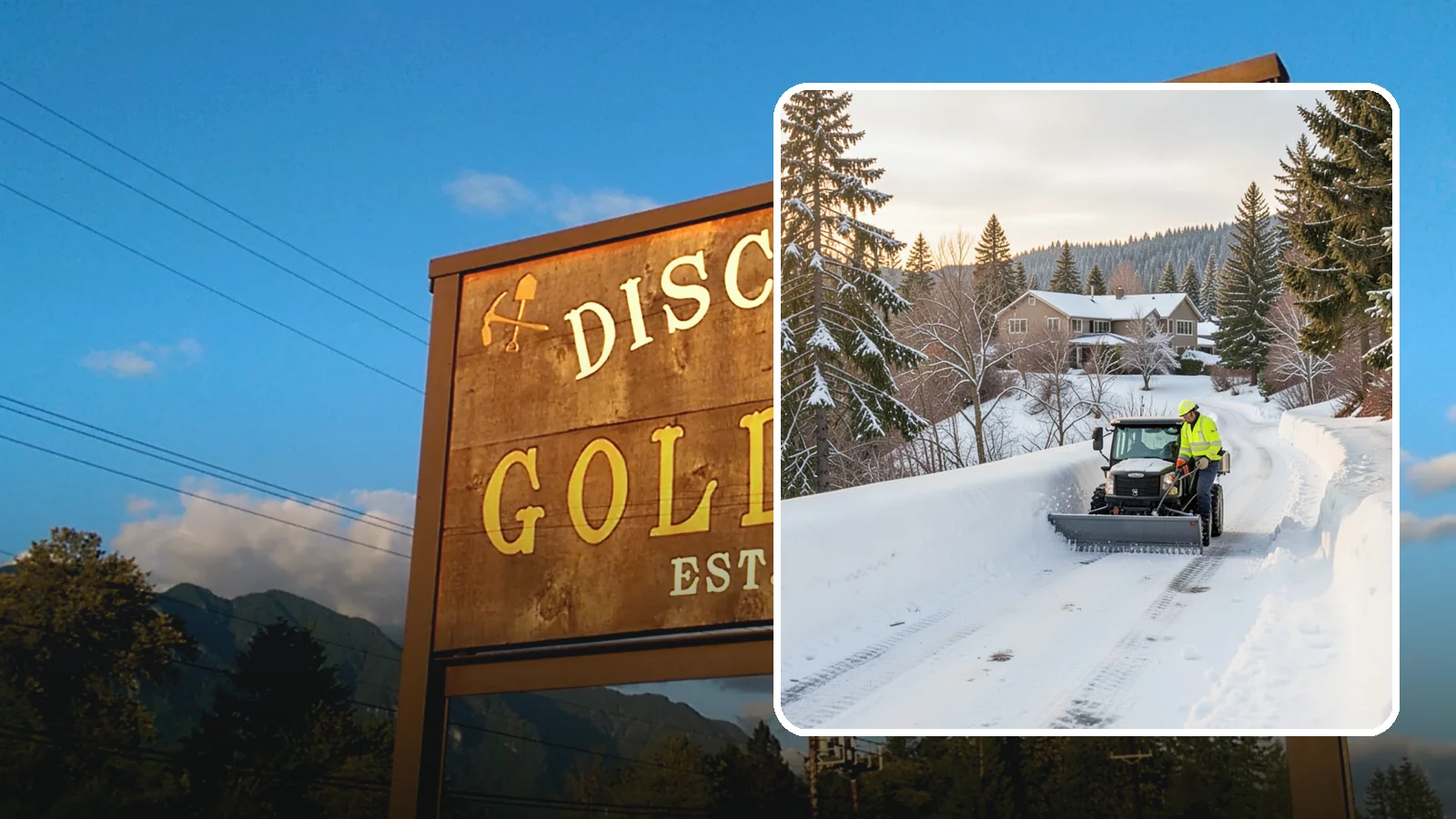 Steep Driveway Snow Removal in Gold Bar, Snohomish County, WA - We safely clear and treat steep driveways on the hillside lots that define so much of Western Washington's terrain.