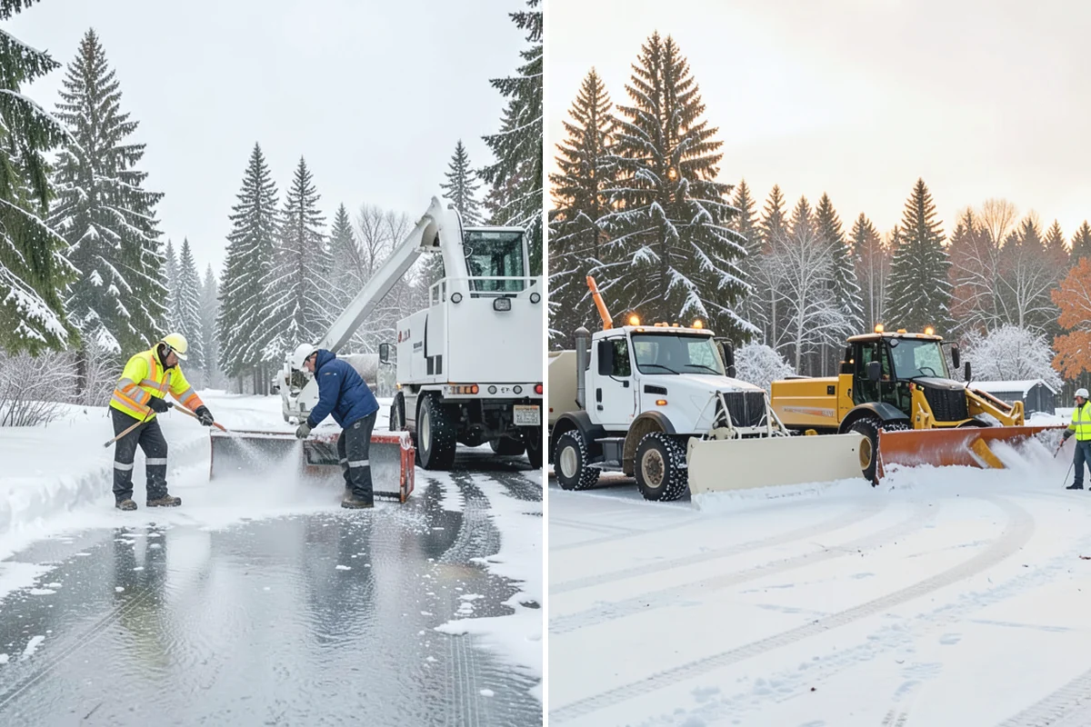 Steep Driveway Snow Removal in Granite Falls, Snohomish County, WA - We assess the grade, surface, and runout at the base