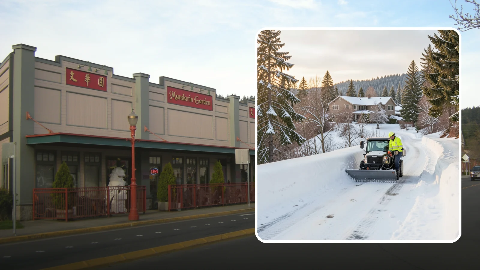 Steep Driveway Snow Removal in Issaquah, King County, WA - We safely clear and treat steep driveways on the hillside lots that define so much of Western Washington's terrain.