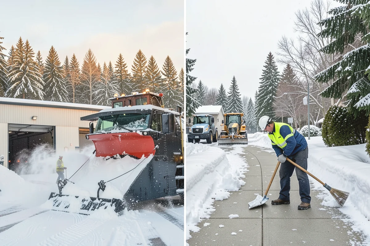 Steep Driveway Snow Removal in Issaquah, King County, WA - We assess the grade, surface, and runout at the base