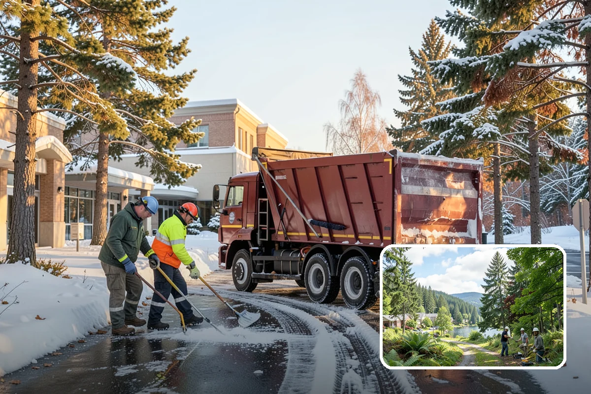 Steep Driveway Snow Removal in Lake Forest Park, King County, WA - Handles grade safely with the right equipment and approach