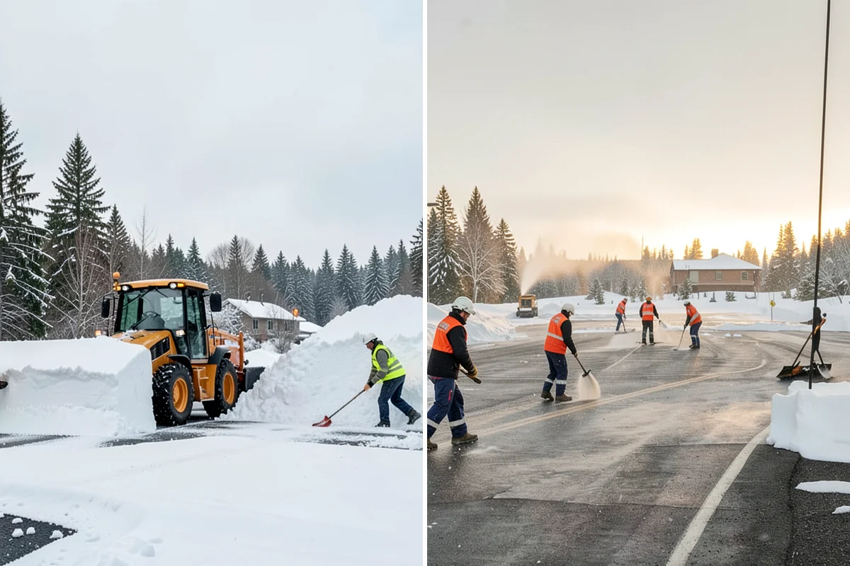 Steep Driveway Snow Removal in Lake Forest Park, King County, WA - We assess the grade, surface, and runout at the base