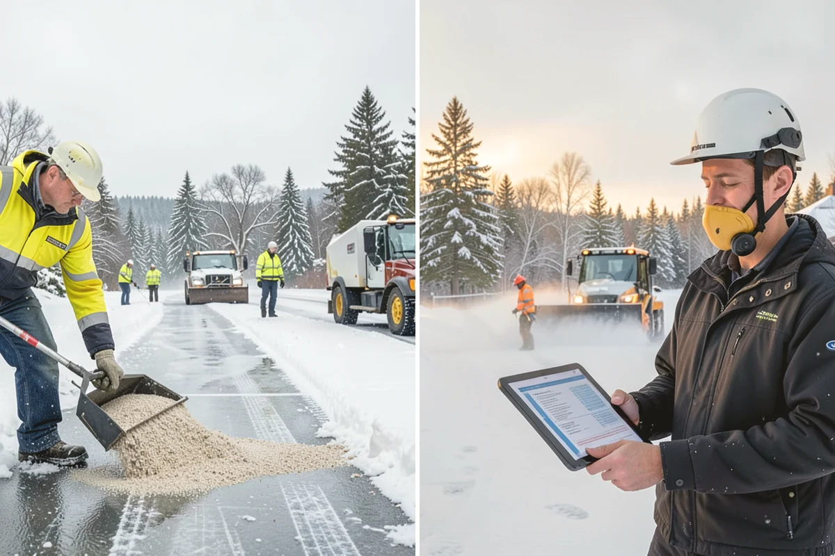 Steep Driveway Snow Removal in Lake Stevens, Snohomish County, WA - We assess the grade, surface, and runout at the base