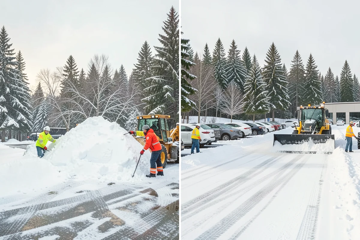 Steep Driveway Snow Removal in Langley, Island County, WA - We assess the grade, surface, and runout at the base
