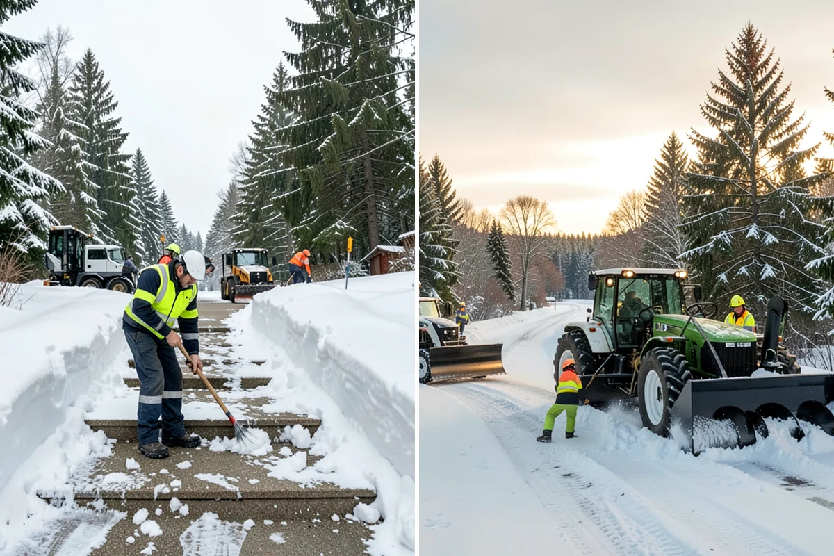 Steep Driveway Snow Removal in Lyman, Skagit County, WA - We assess the grade, surface, and runout at the base