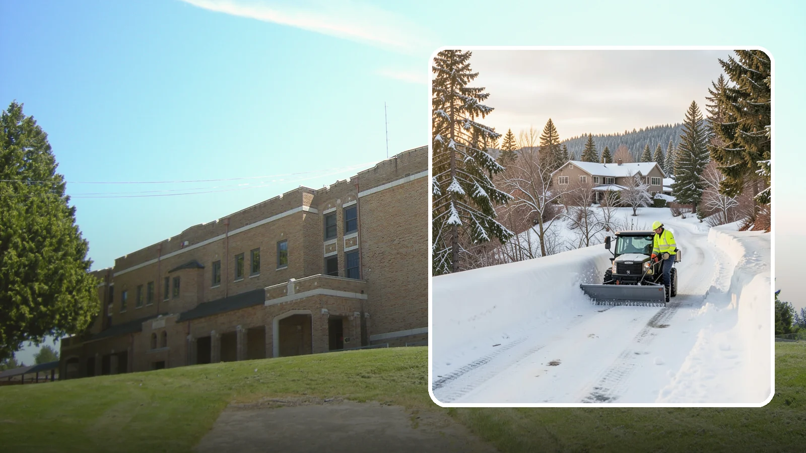 Steep Driveway Snow Removal in Maple Valley, King County, WA - We safely clear and treat steep driveways on the hillside lots that define so much of Western Washington's terrain.