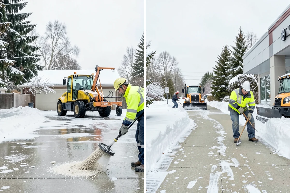 Steep Driveway Snow Removal in Maple Valley, King County, WA - We assess the grade, surface, and runout at the base